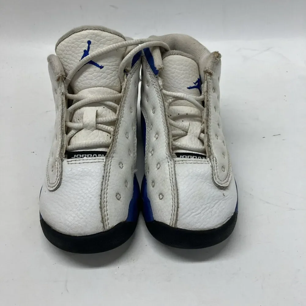 Baby Toddler Jordan 13 XIII White Blue Basketball Shoes Crib Sneakers Size 8C